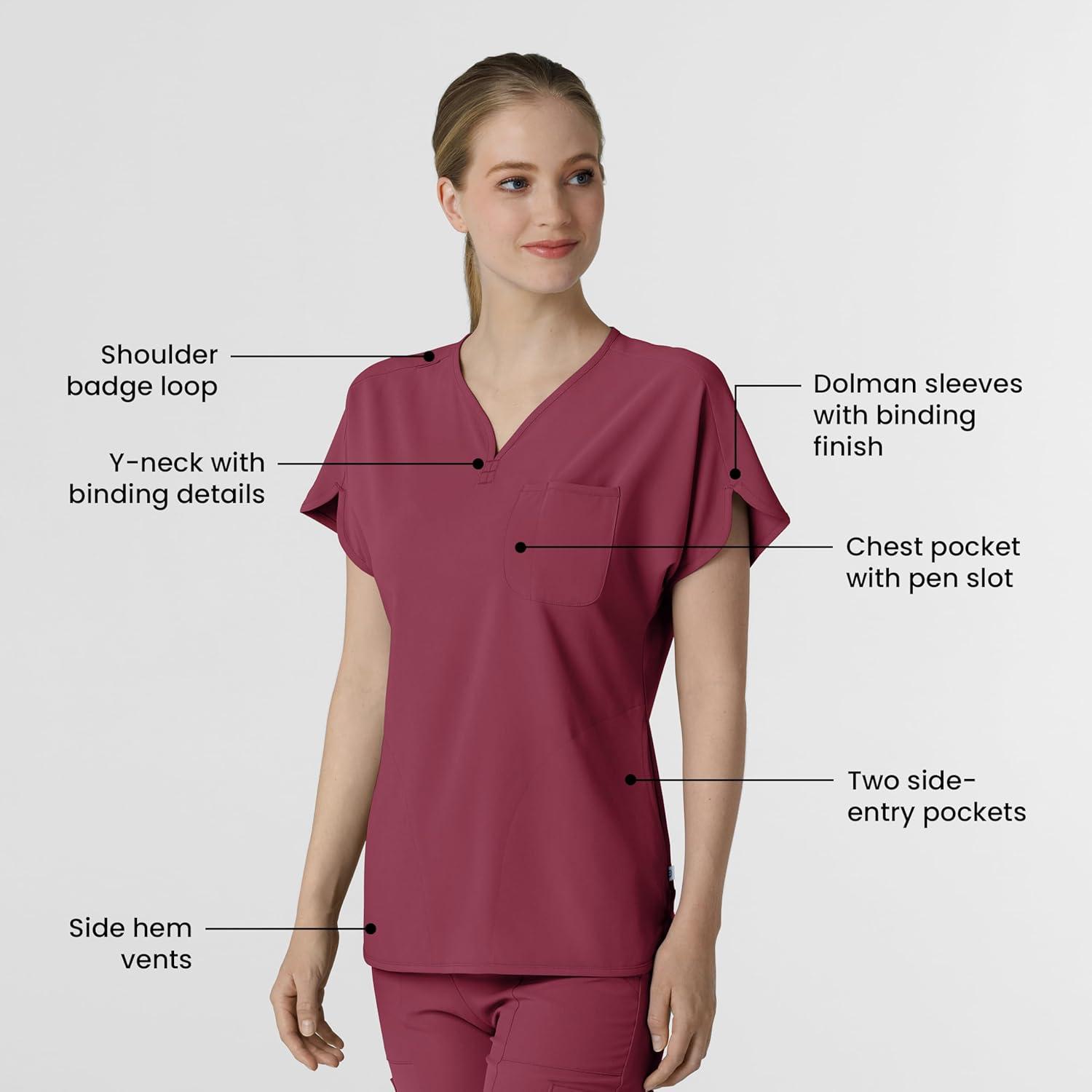 Wink Women’s Scrub Top(Carnation)