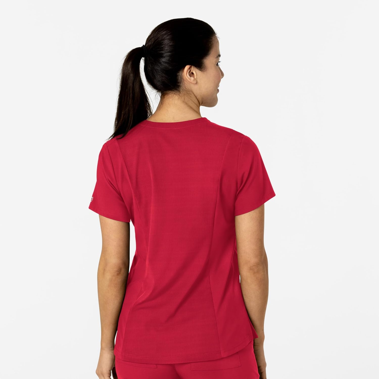 Wink Women’s Women’s Flex-n-Reach V-Neck Scrub Top(Red)
