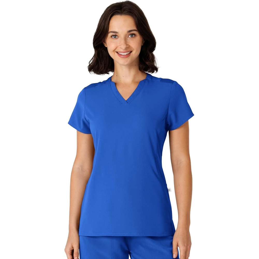 Wink Nova Women’s Flex-n-Reach Shoulder Panel V-Neck Scrub Top(Royal)