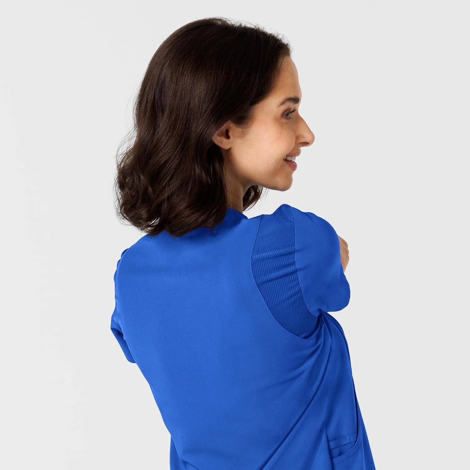Wink Nova Women’s Flex-n-Reach Shoulder Panel V-Neck Scrub Top(Royal)