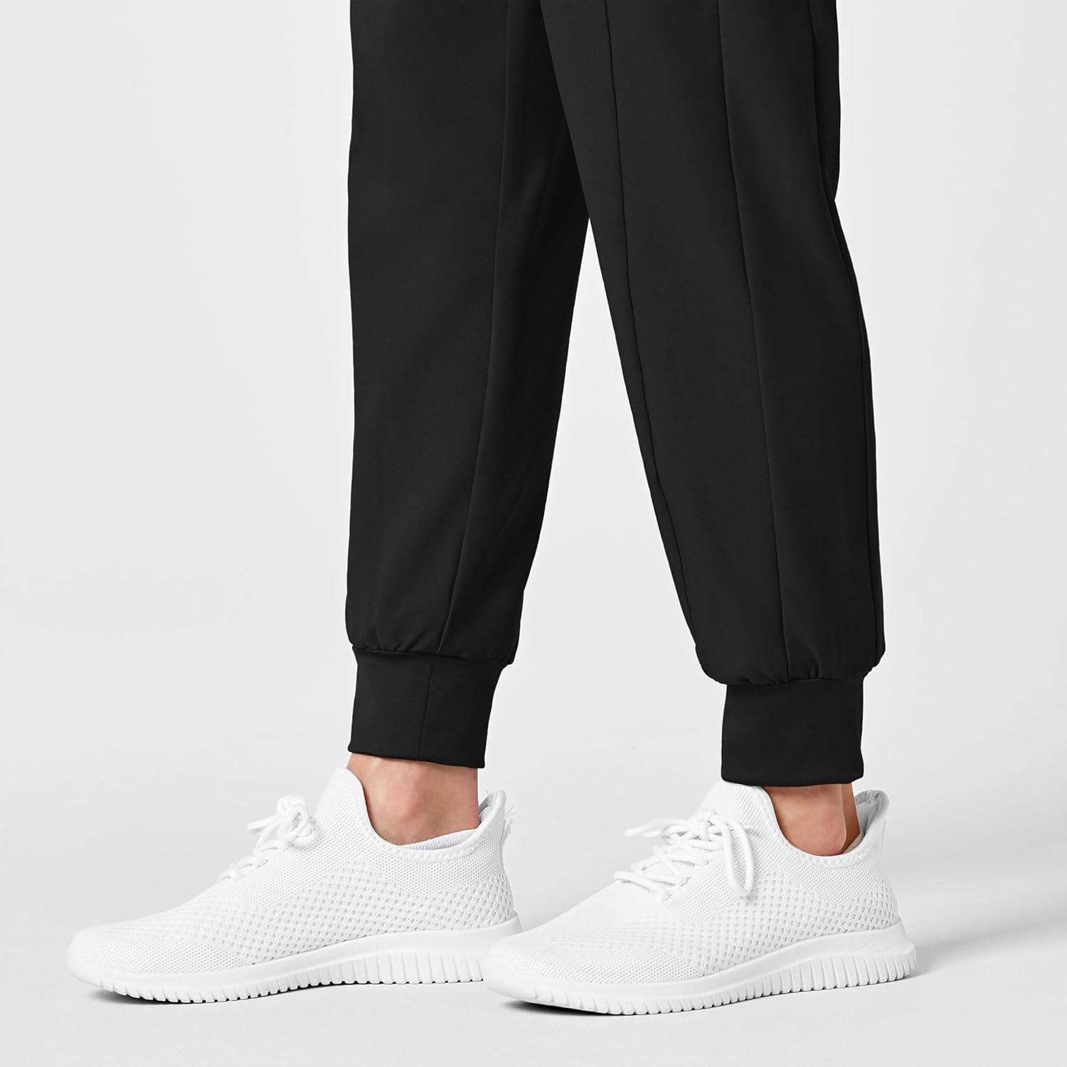 WonderWink Women’s W123 Maternity Jogger Scrub Pant(Black)