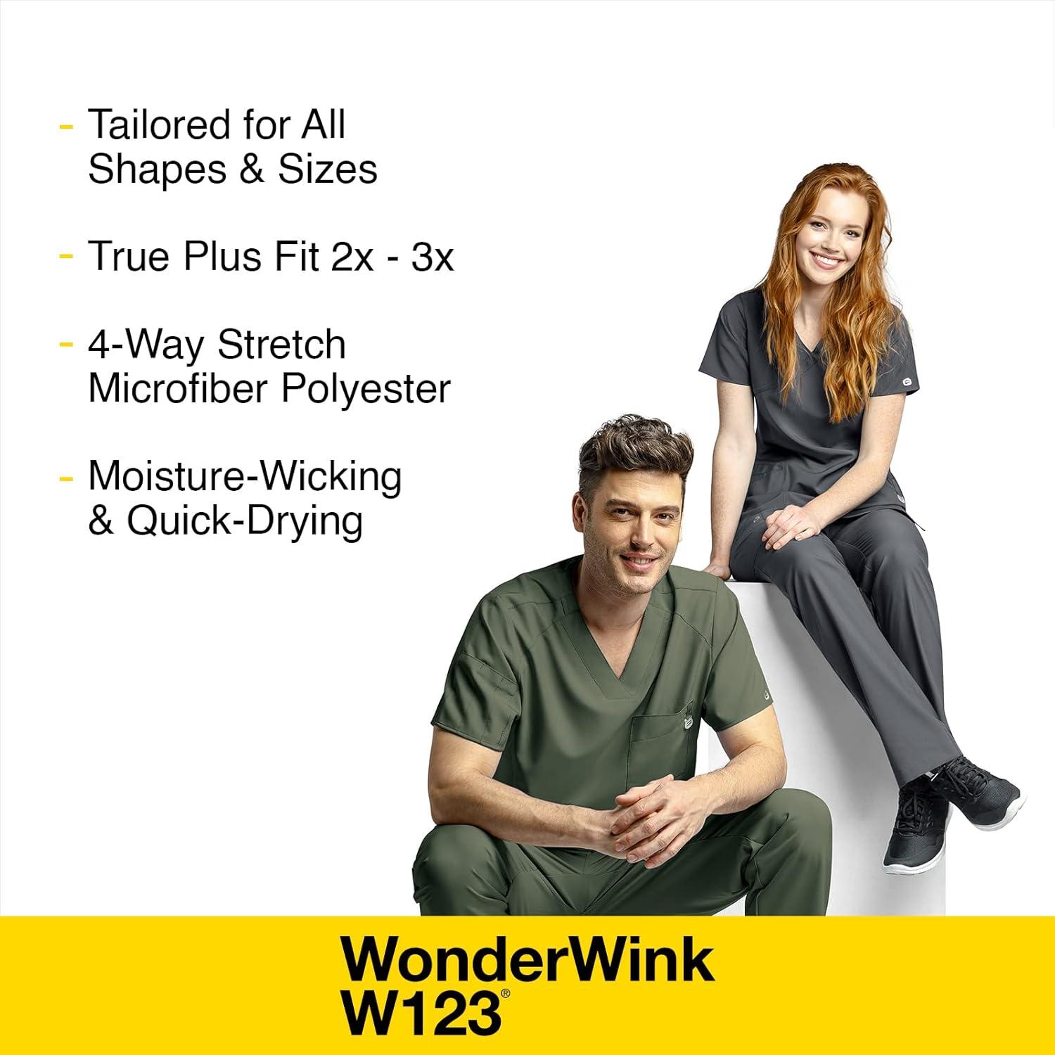 WonderWink Women’s W123 Maternity Jogger Scrub Pant(Black)