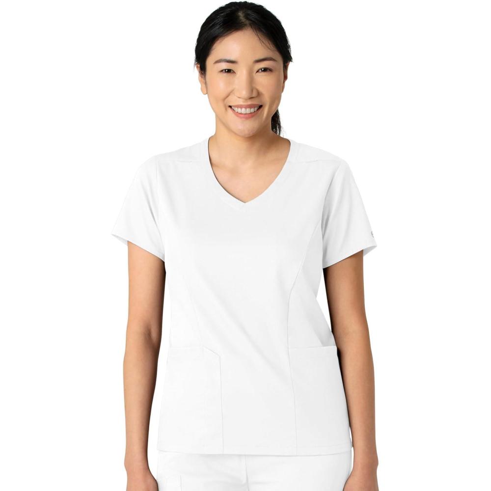 Wink Womens Scrub Top(White)