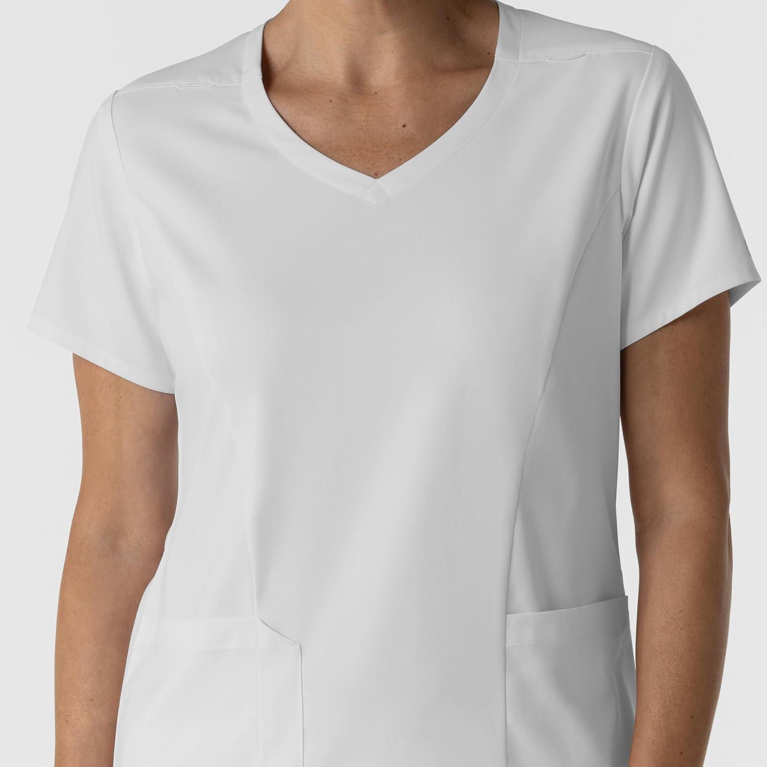 Wink Womens Scrub Top(White)