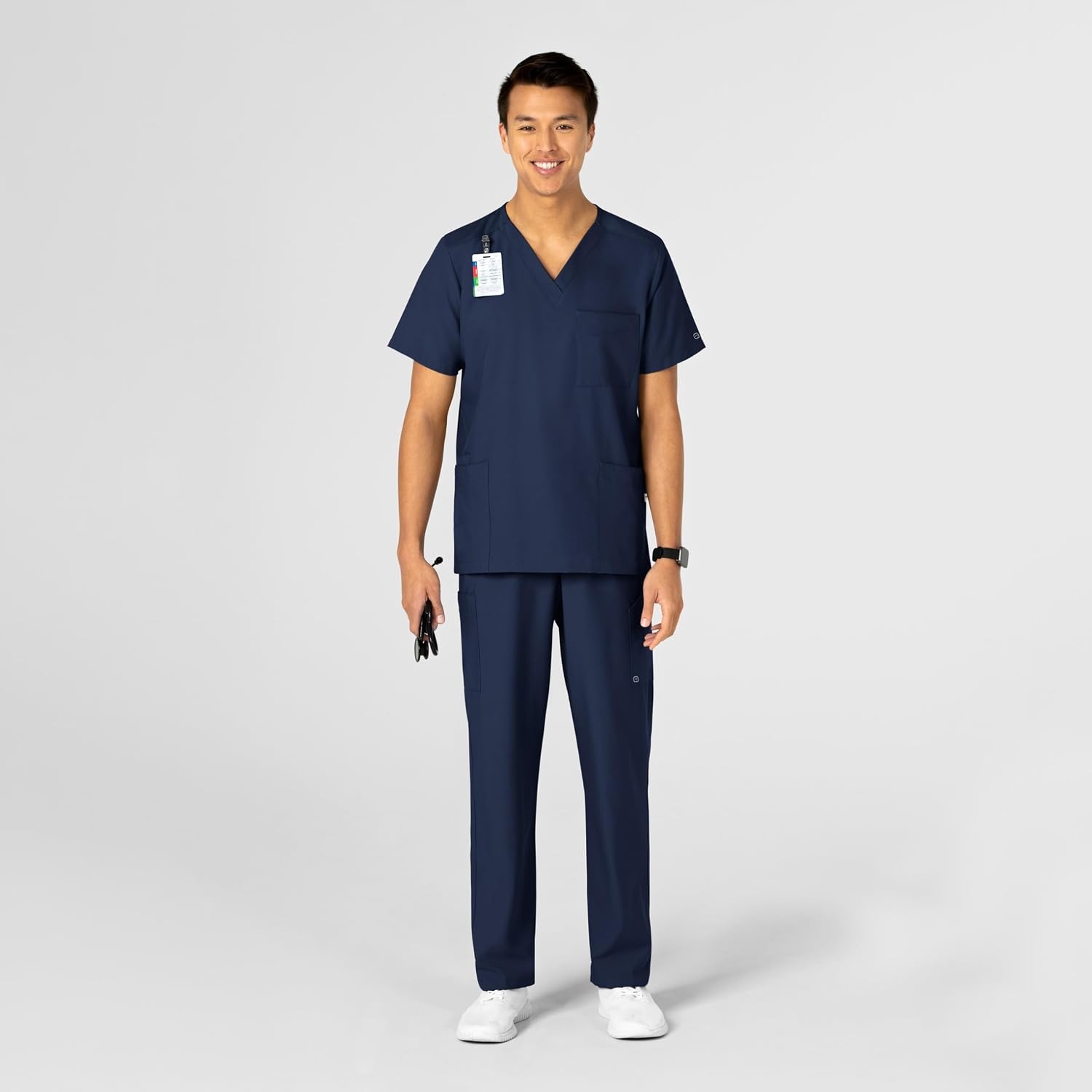 Wink W123 Unisex 4 Pocket Utility Scrub Top(Navy)