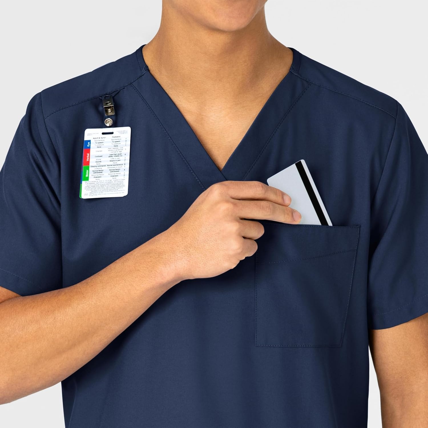 Wink W123 Unisex 4 Pocket Utility Scrub Top(Navy)