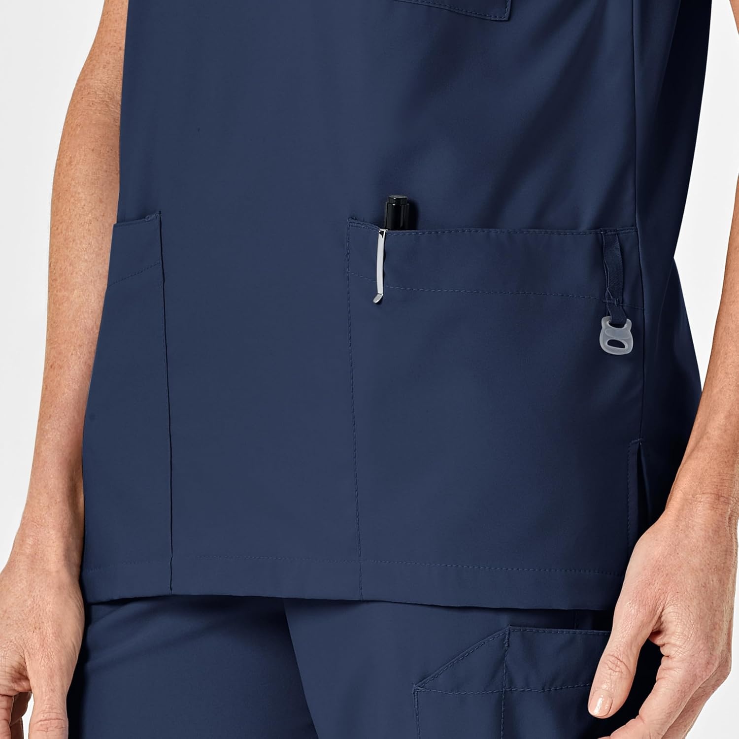 Wink W123 Unisex 4 Pocket Utility Scrub Top(Navy)