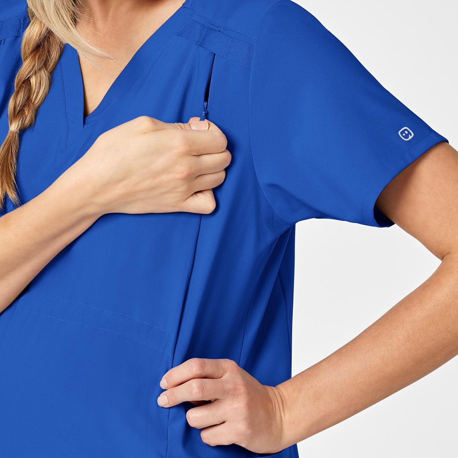 Wink Scrubs for Women, W123, Maternity V-Neck Tops with 5 Pockets(Royal)