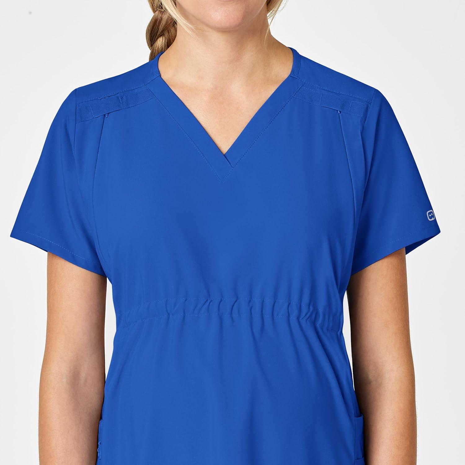 Wink Scrubs for Women, W123, Maternity V-Neck Tops with 5 Pockets(Royal)