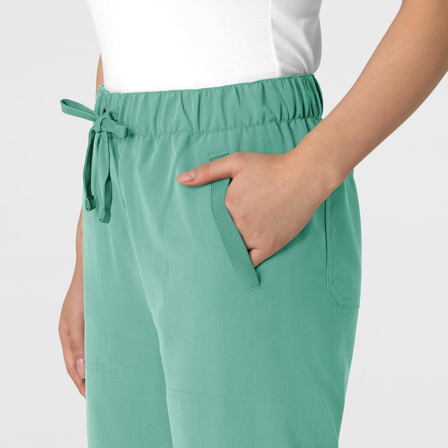 Wink Women’s Women’s Stovepipe High-Low Hem Scrub Pant(Turquoise)