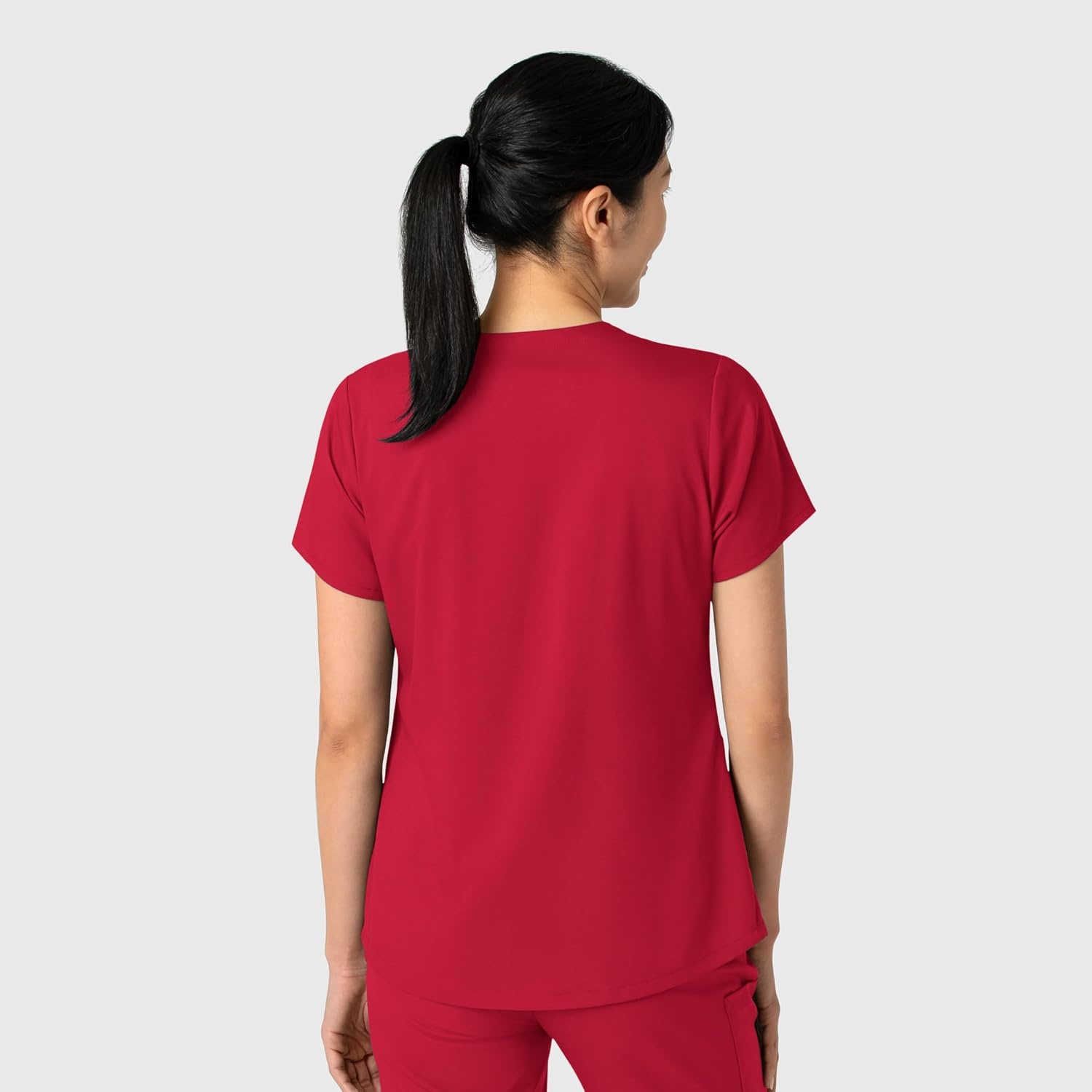 Wink Boundless Women’s 2-Pocket V-Neck Scrub Top(Red)