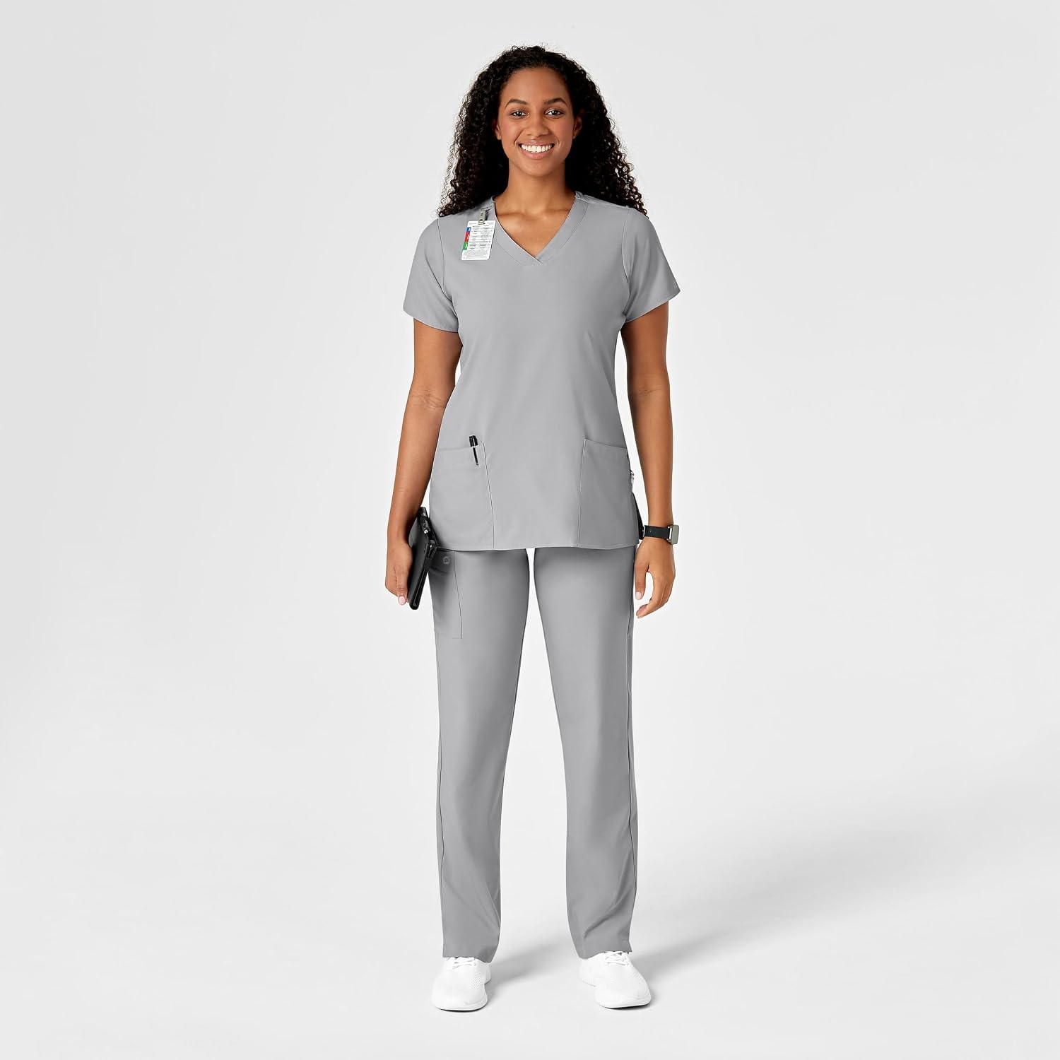 WINK W123 Women’s Drawstring Scrub Pant(Grey)