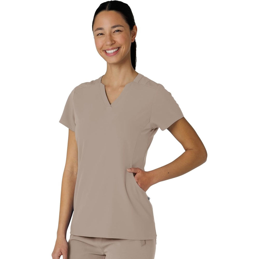 Wink Nova Women’s Flex-n-Reach Shoulder Panel V-Neck Scrub Top(Haze)