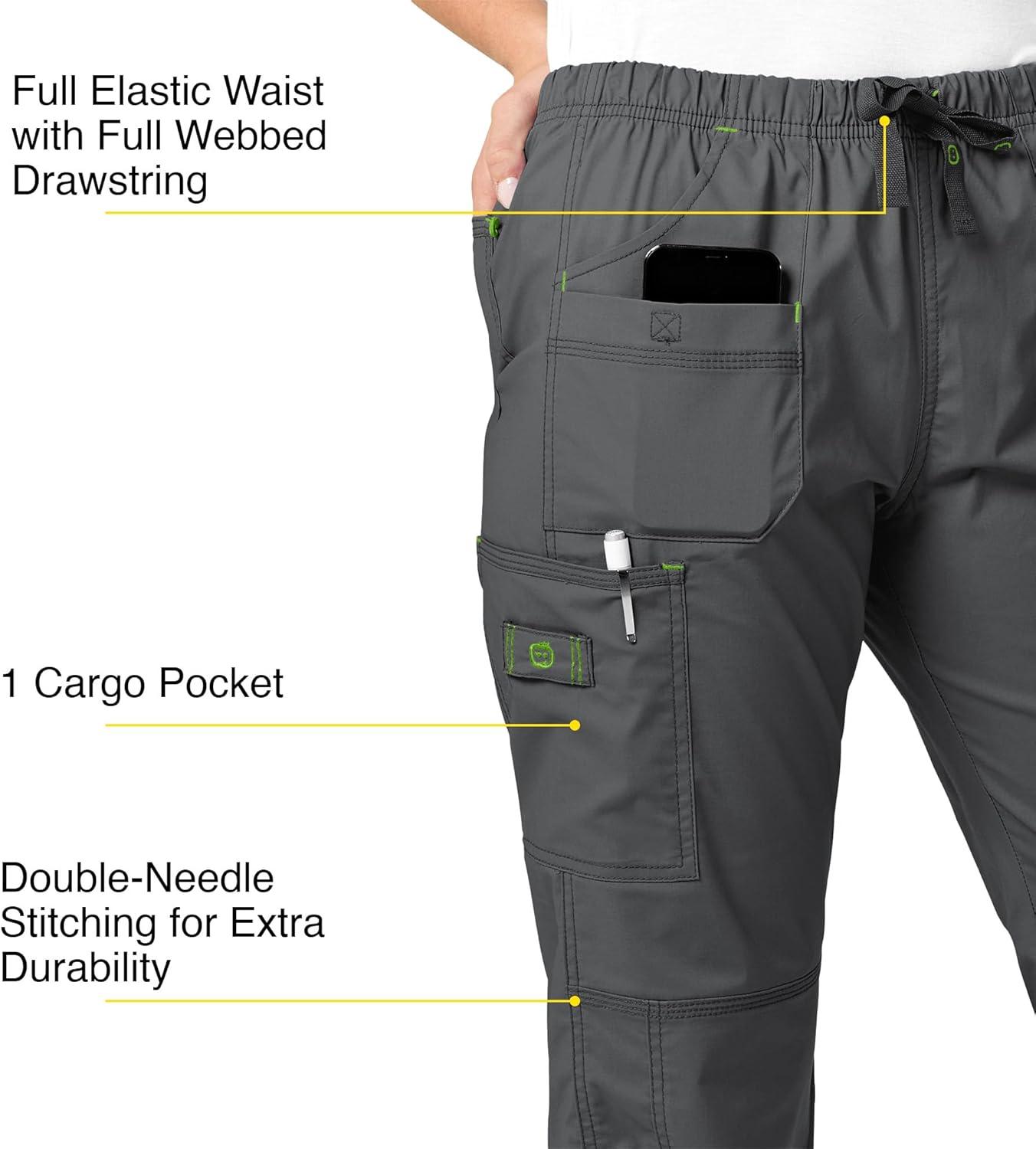 WonderWink Women’s Wonderflex Faith Scrub Pant(Charcoal)