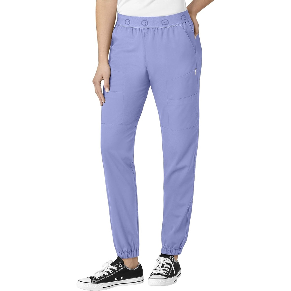WonderWink Womens Slim Cargo Jogger Medical Scrubs Pants, Ceil Blue, Small US