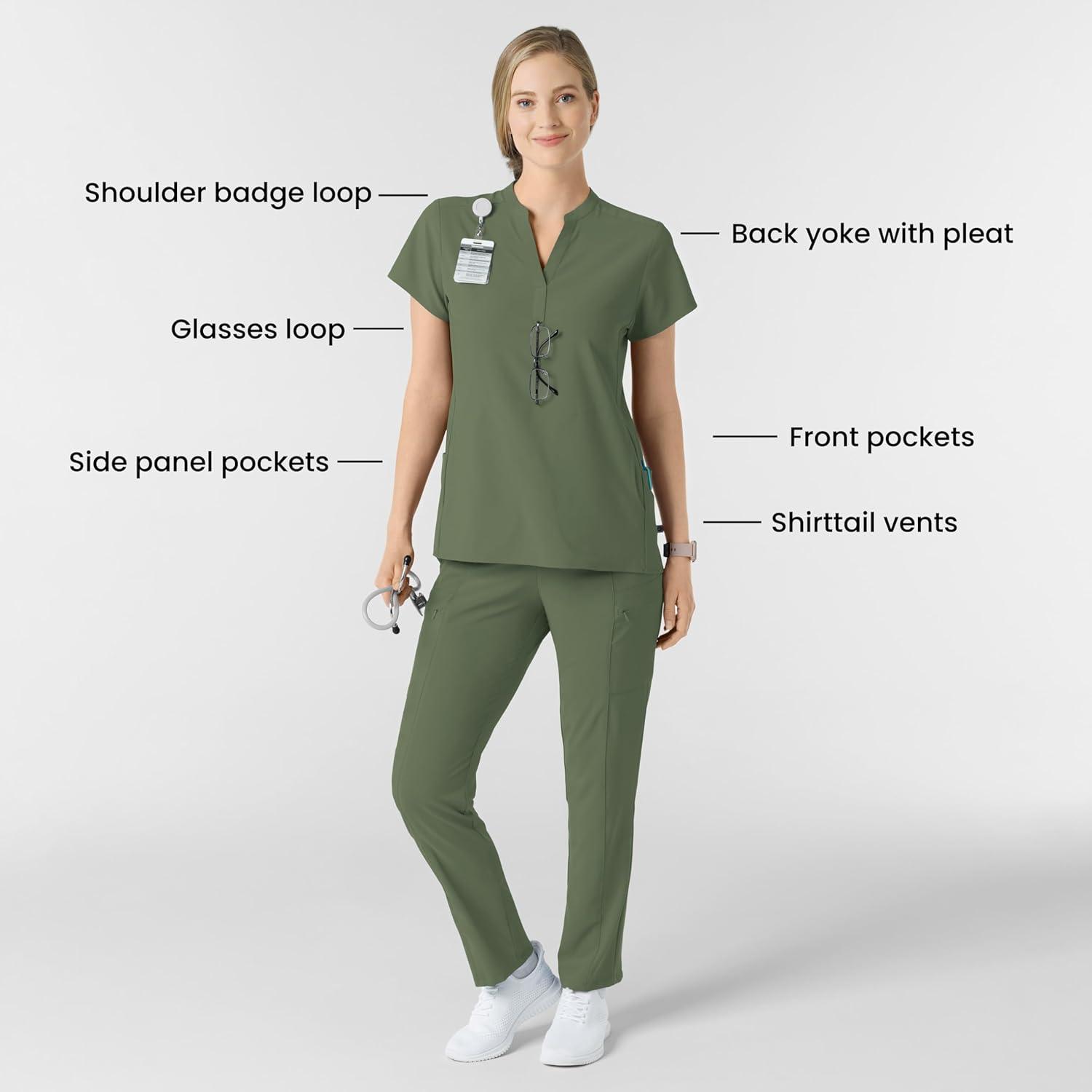 Wink Womens Scrub Top(Olive)