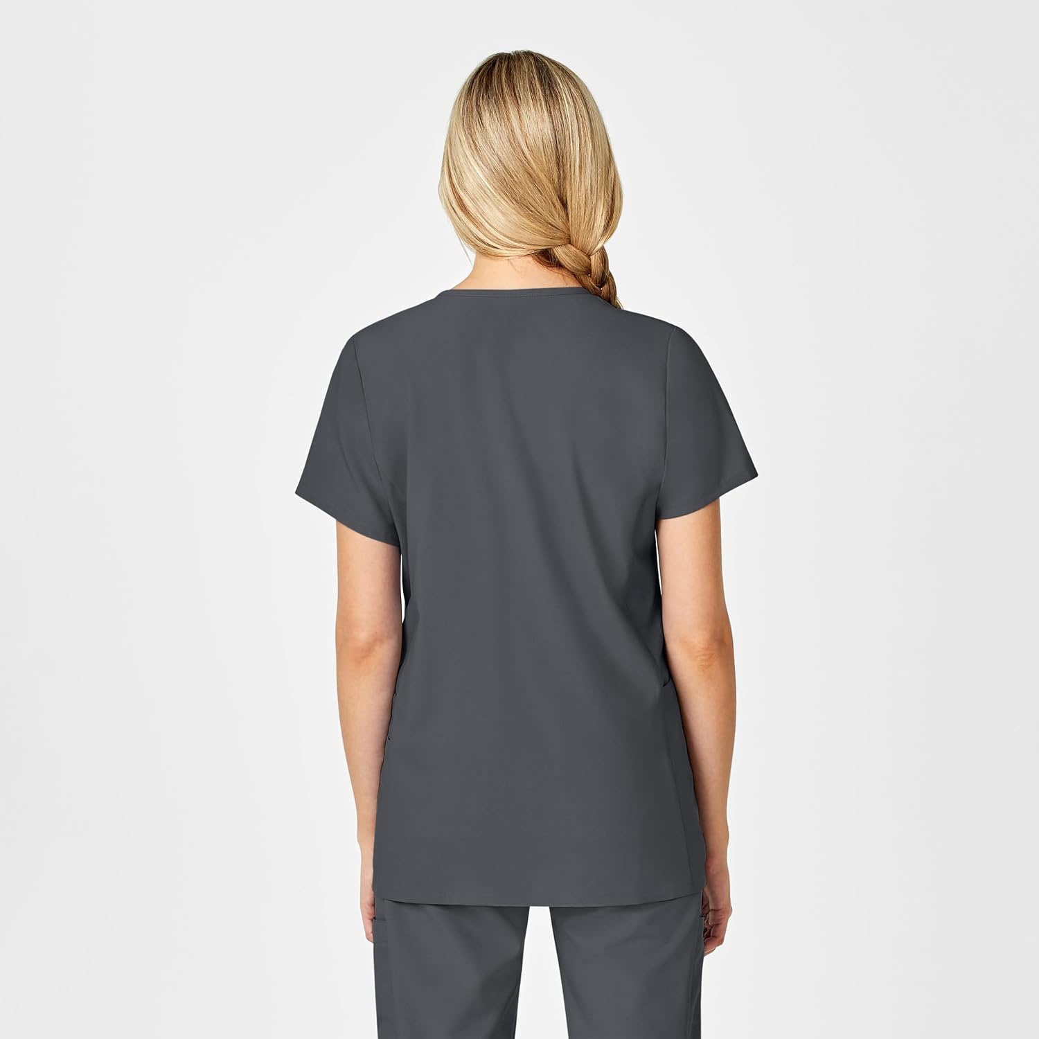 Wink W123 Maternity V-Neck Scrub Top(Pewter)