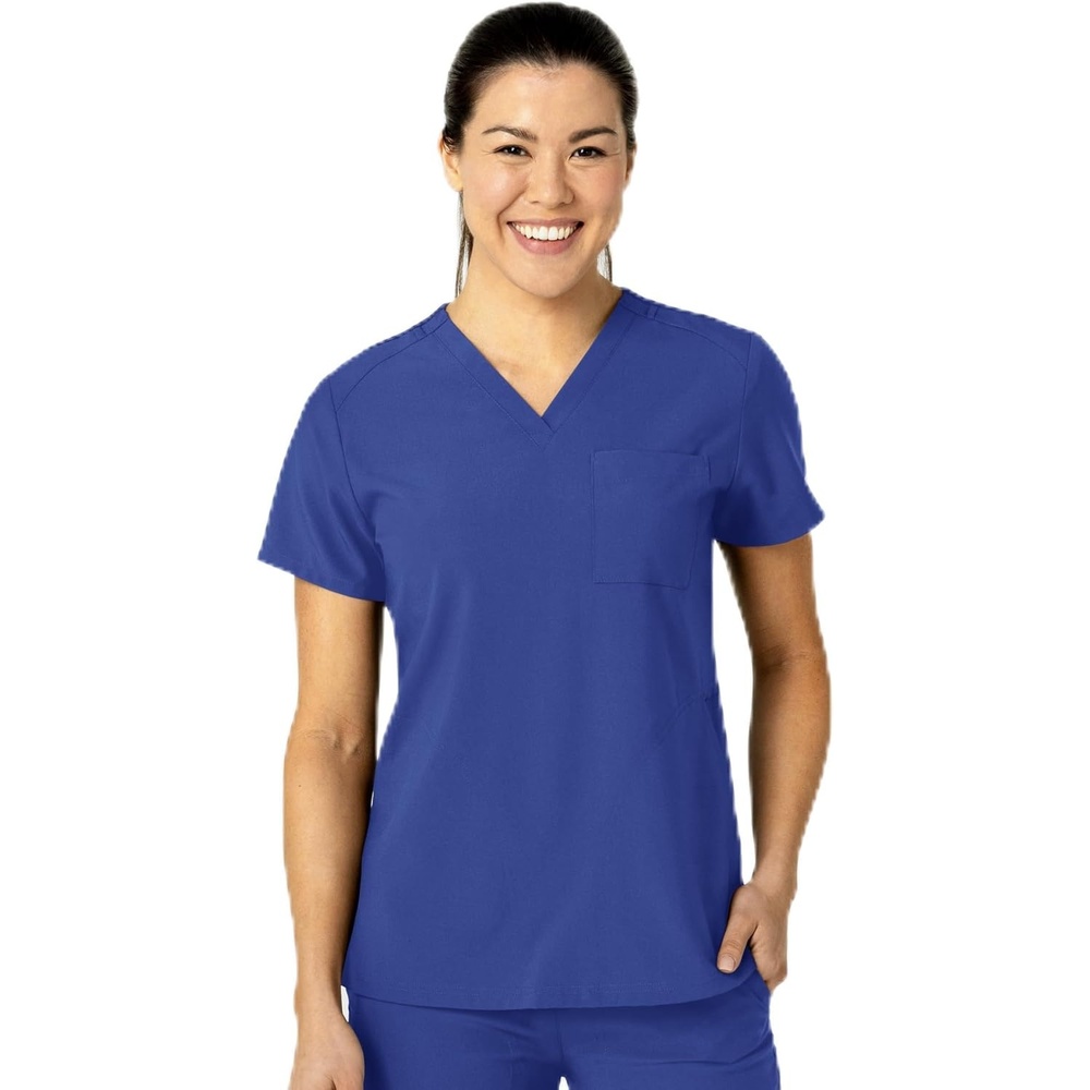 Wink Women’s Women’s Flex-n-Reach V-Neck Scrub Top(Galaxy Blue)