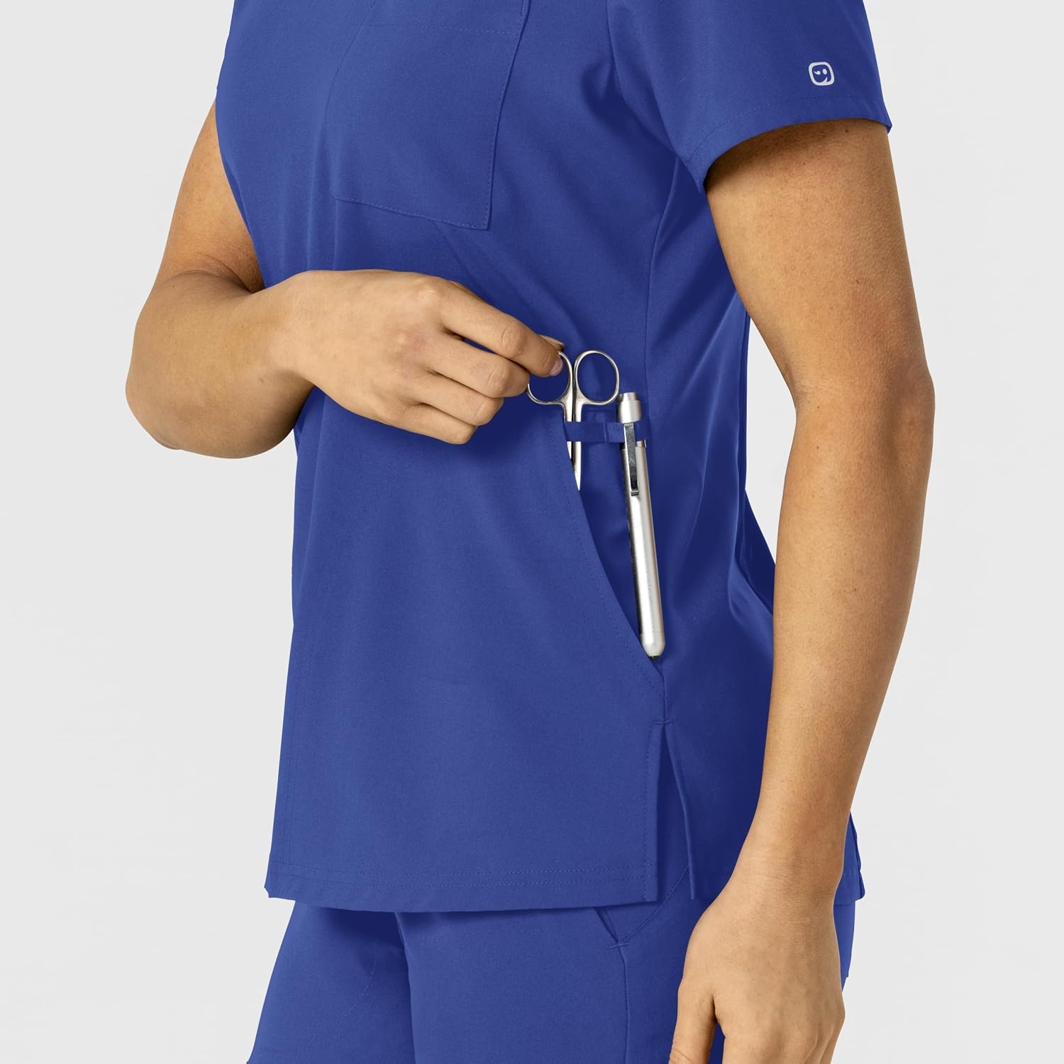 Wink Women’s Women’s Flex-n-Reach V-Neck Scrub Top(Galaxy Blue)