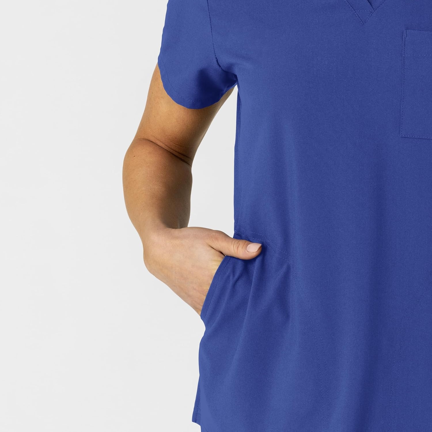 Wink Women’s Women’s Flex-n-Reach V-Neck Scrub Top(Galaxy Blue)