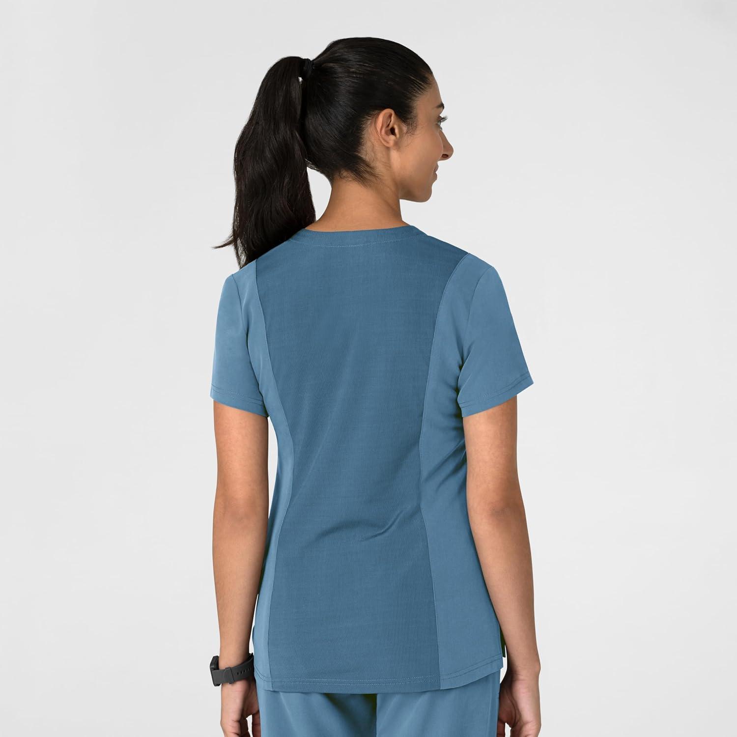 Wink Nova Women’s Flex-n-Reach V-Neck Scrub Top – Pacific Blue, M