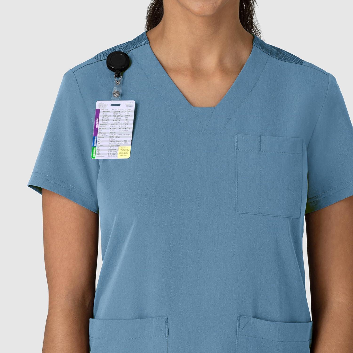 Wink Nova Women’s Flex-n-Reach V-Neck Scrub Top – Pacific Blue, M
