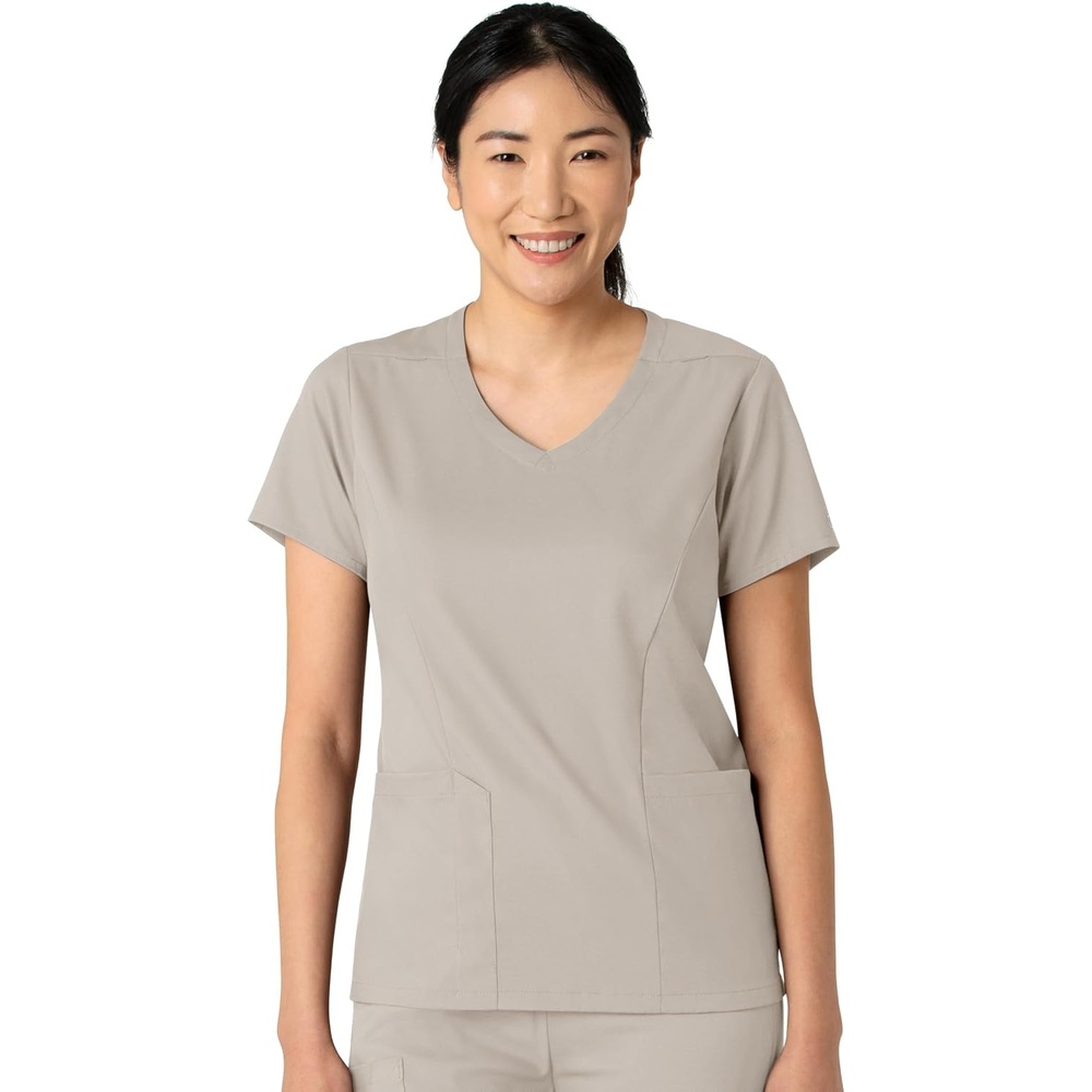 Wink Boundless Women’s 2-Pocket V-Neck Scrub Top(Cloud)