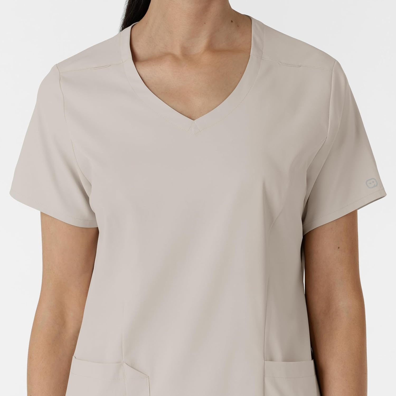 Wink Boundless Women’s 2-Pocket V-Neck Scrub Top(Cloud)