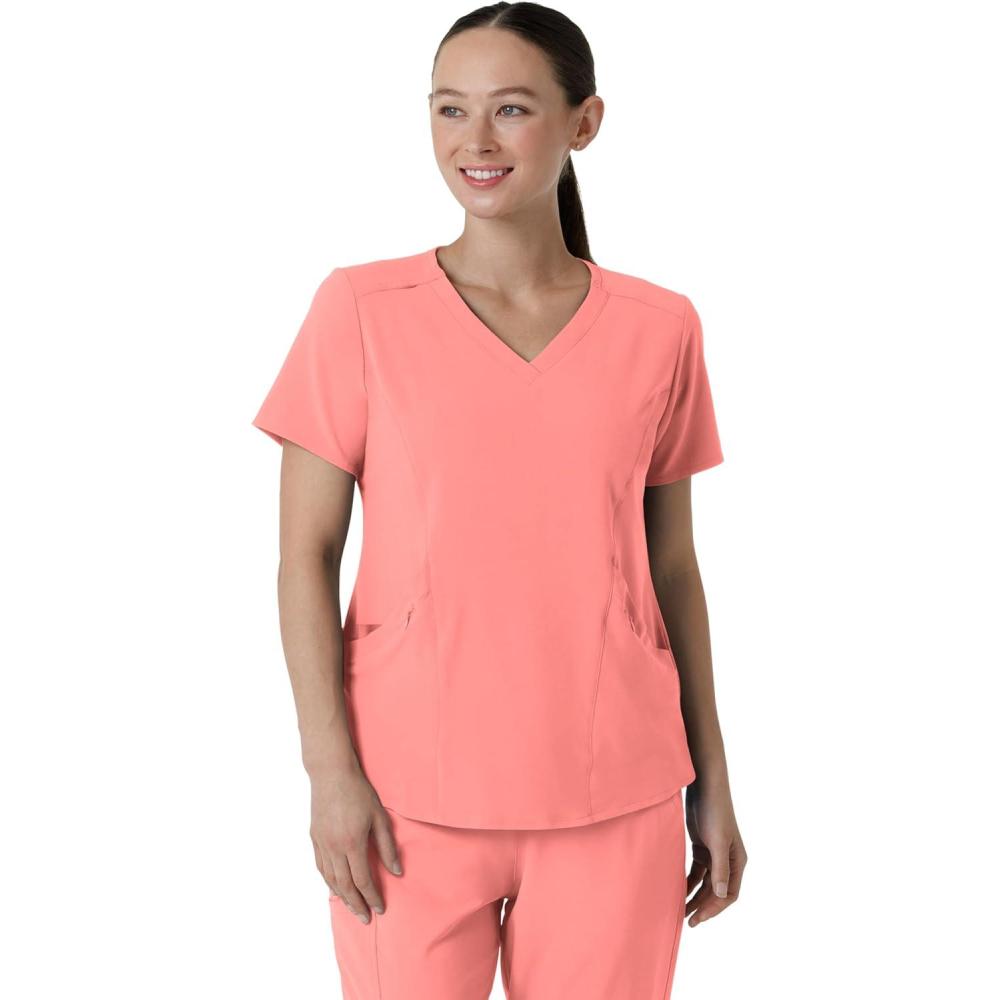 Wink Womens Scrub Top(Paradise Pink)