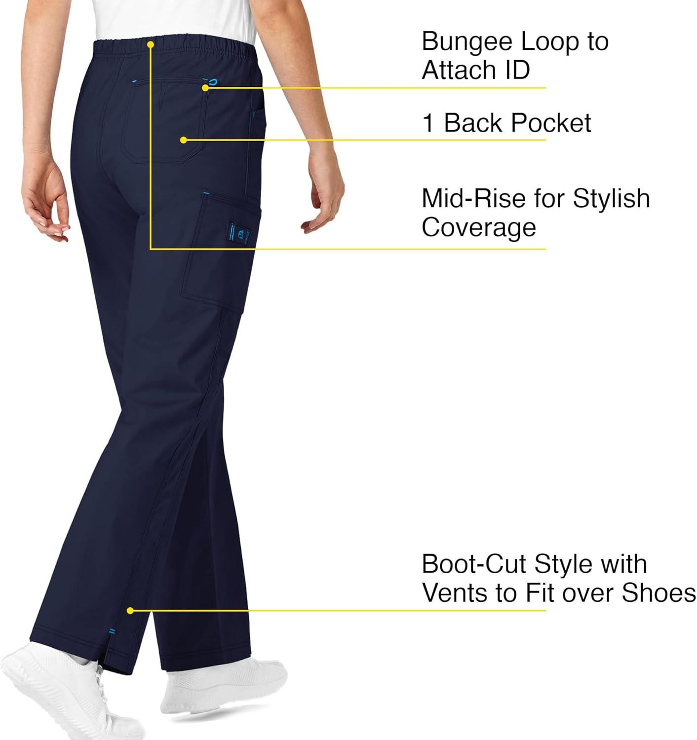 WonderWink Women’s Wonderflex Faith Scrub Pant(Navy)