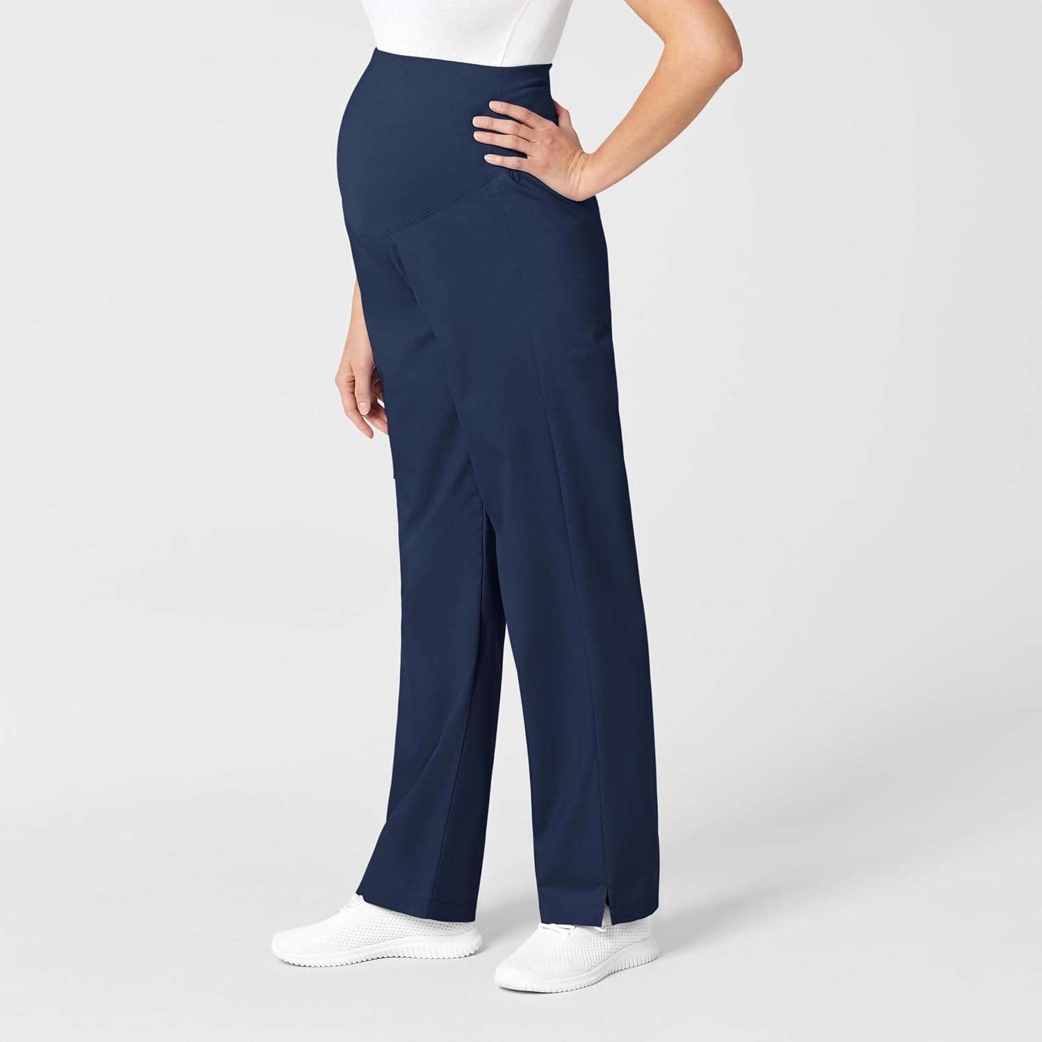 WonderWink Women’s Wonderwork Scrubs for Maternity Cargo Scrub Pants(Navy)