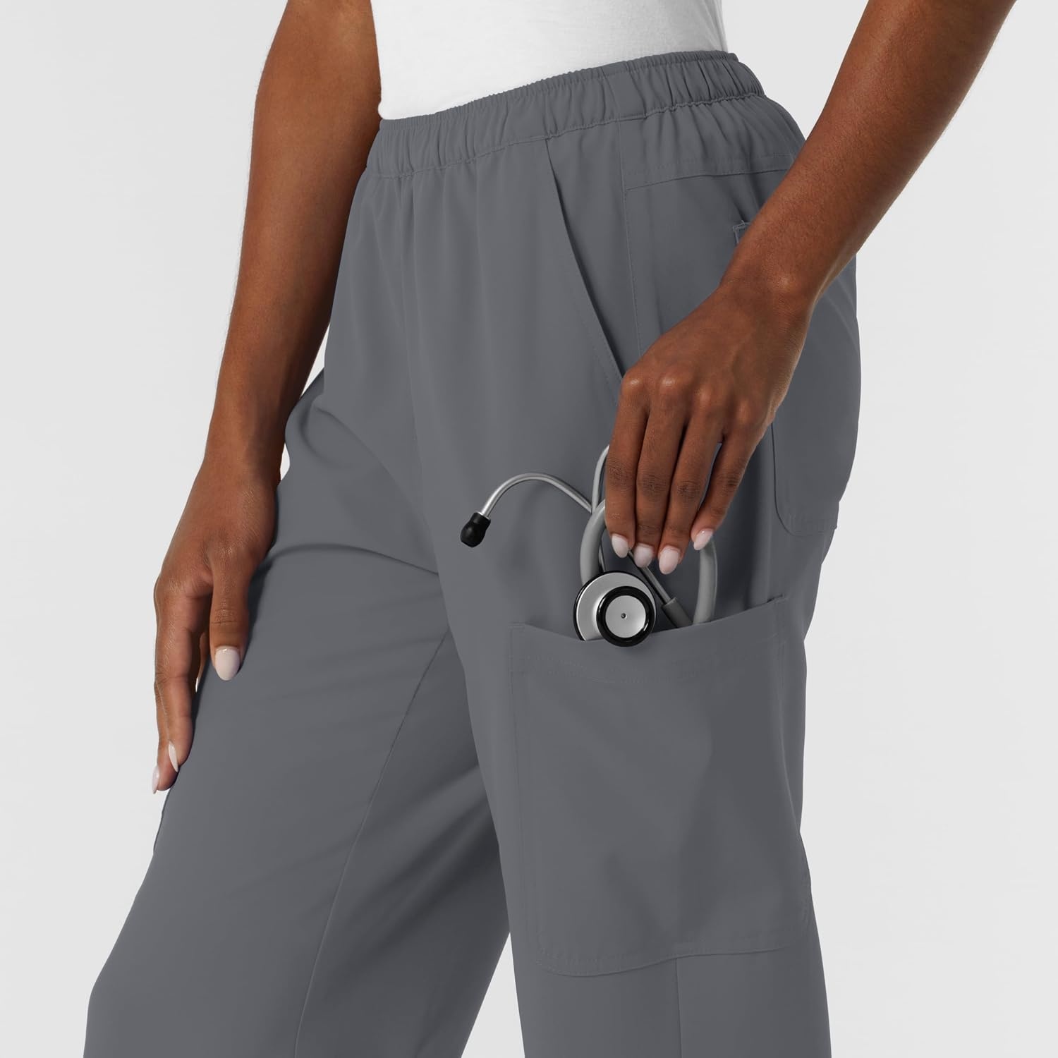 Wink NURTUR Women’s Straight Leg Cargo Scrub Pant(Pewter)