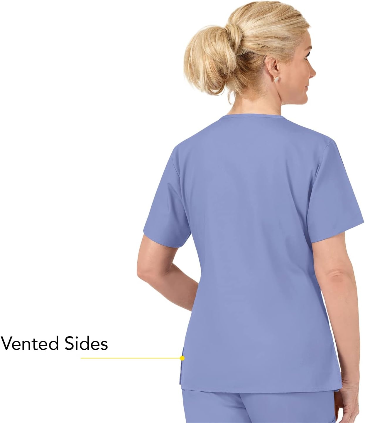 WonderWink womens Origins Bravo V-Neck Top, Ceil Blue, 2X-Large