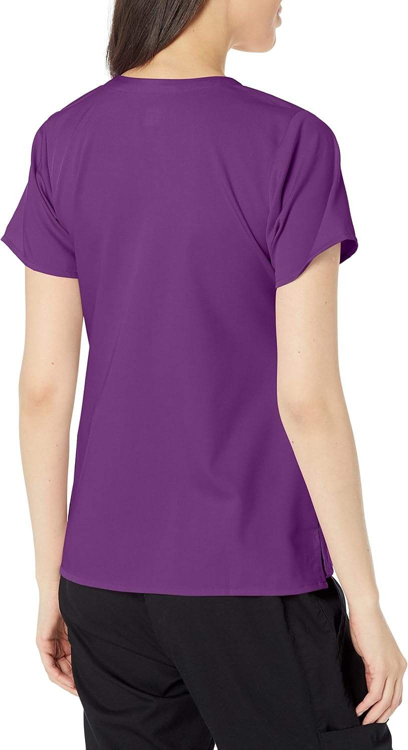 Wink Boundless Women’s 2-Pocket V-Neck Scrub Top(Eggplant)