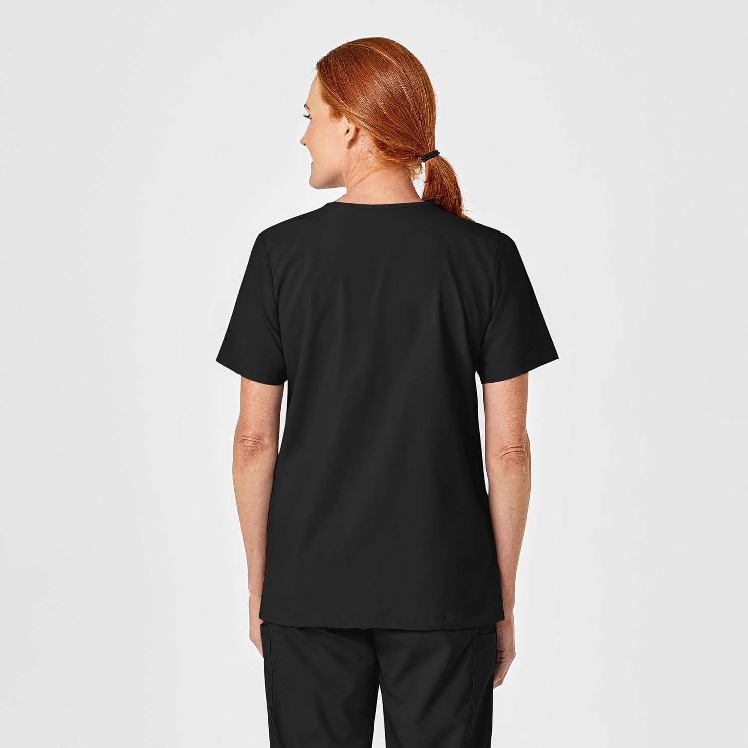 Wink W123 Unisex 4 Pocket Utility Scrub Top(Black)
