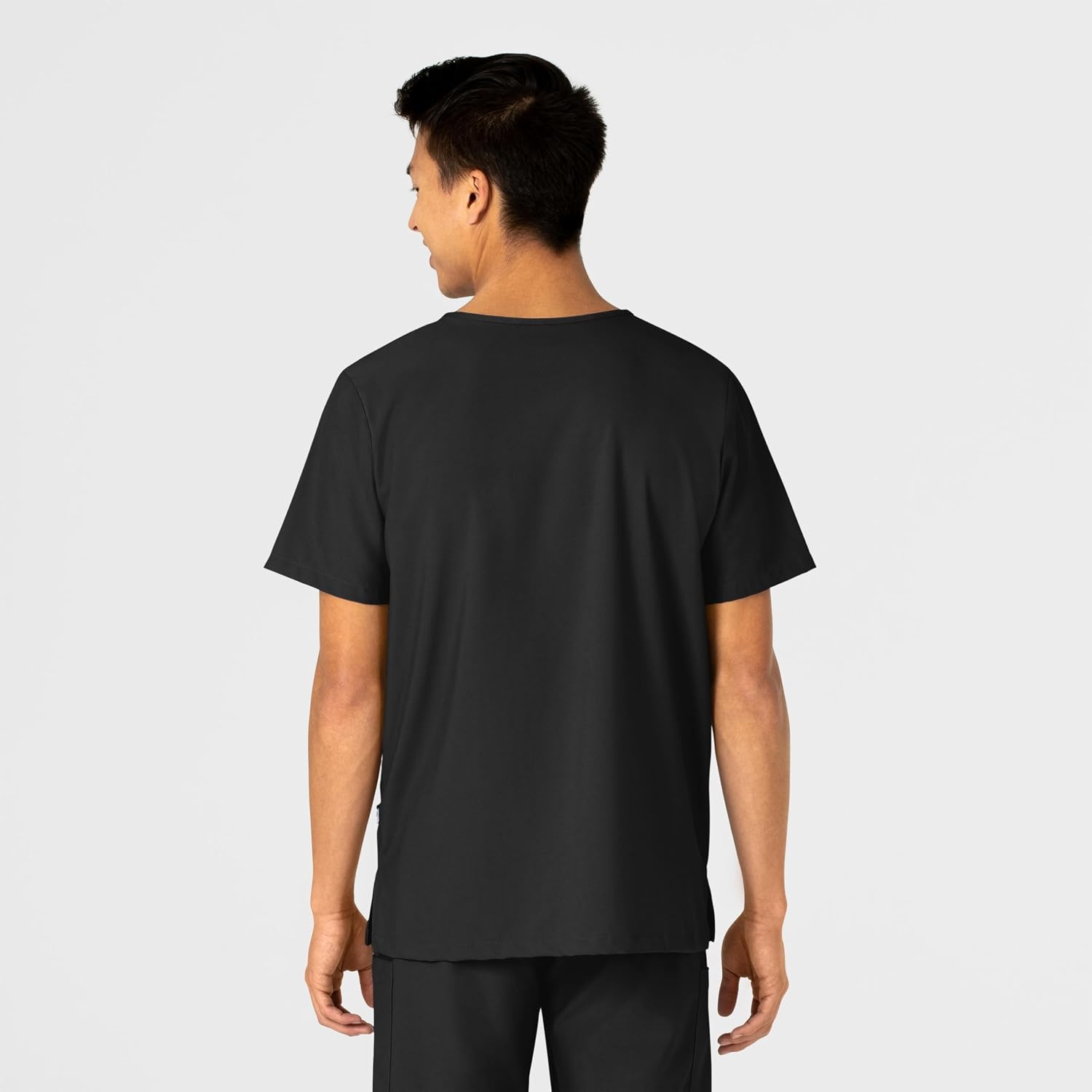 Wink W123 Unisex 4 Pocket Utility Scrub Top(Black)