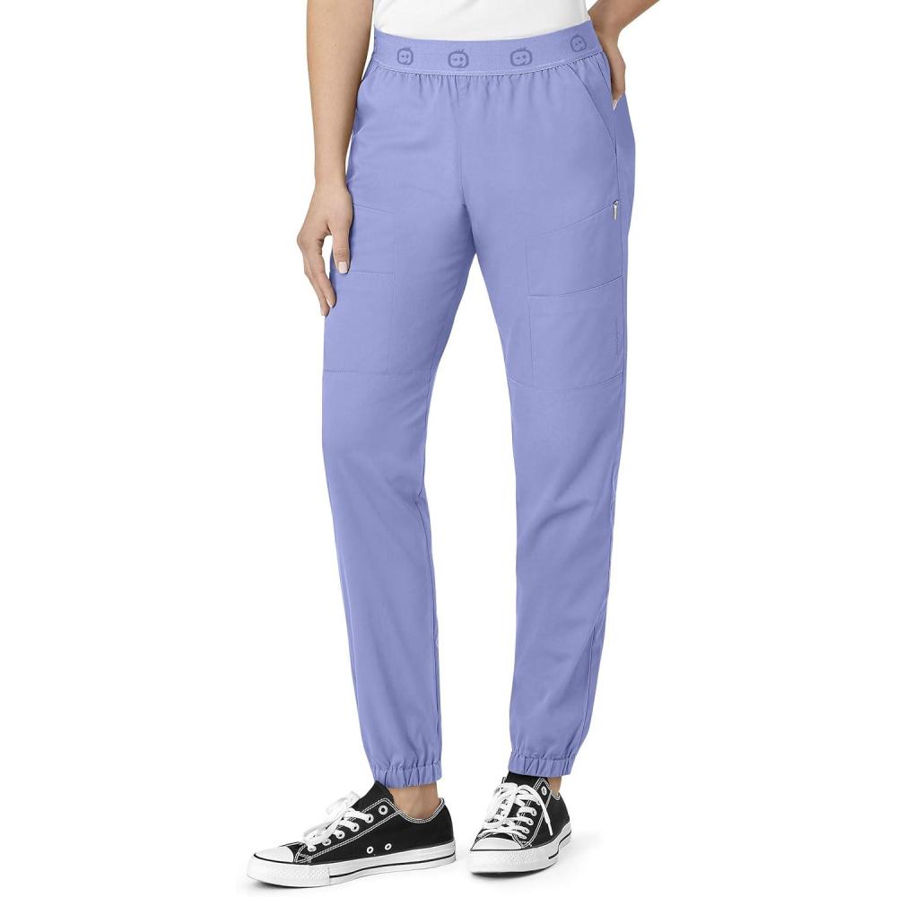 WonderWink Womens Slim Cargo Jogger Pant(Ceil Blue)