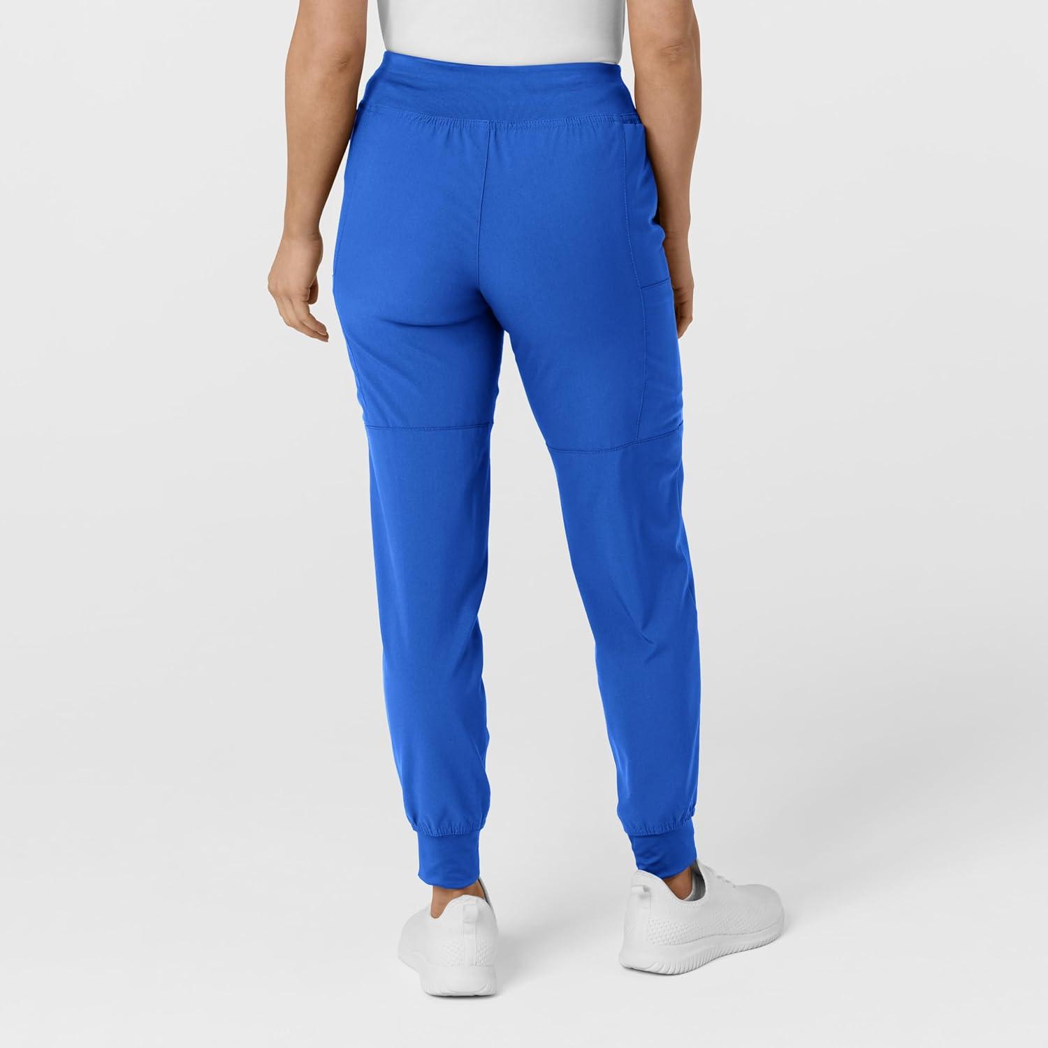 W123 Women’s Comfort Waist Cargo Jogger Scrub Pant(Royal)