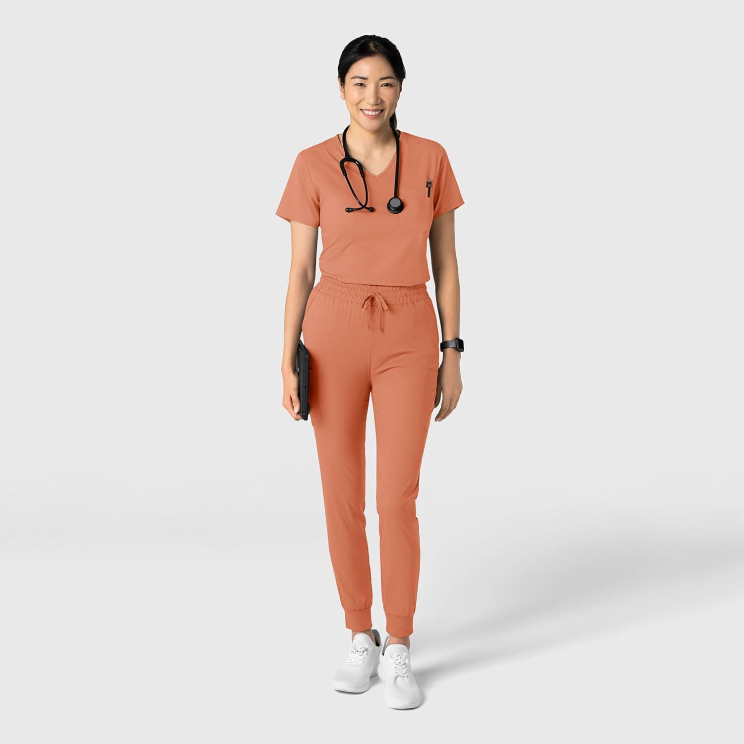 Wink Boundless Women’s Tuck-in Scrub Top – Terracotta, L