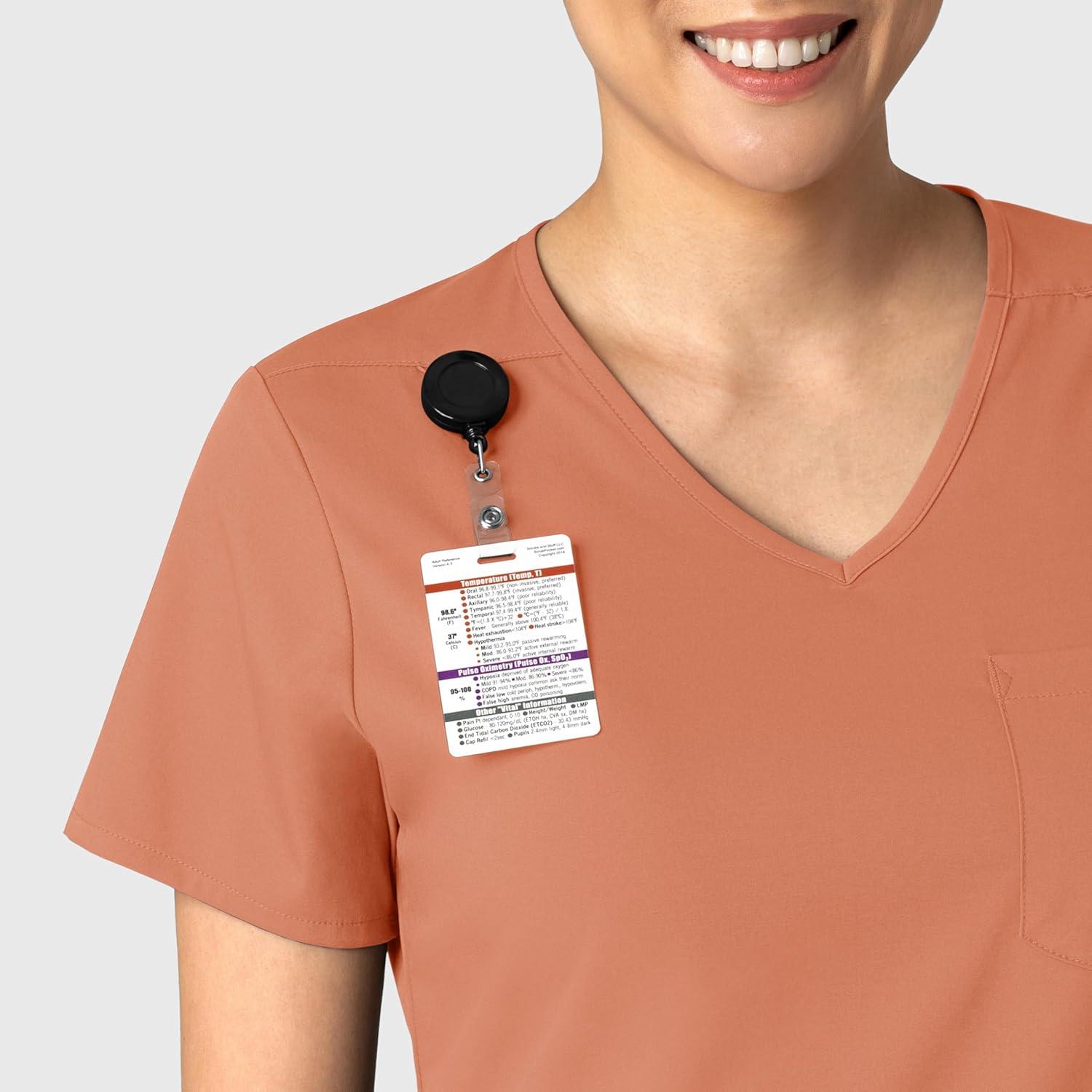 Wink Boundless Women’s Tuck-in Scrub Top – Terracotta, L