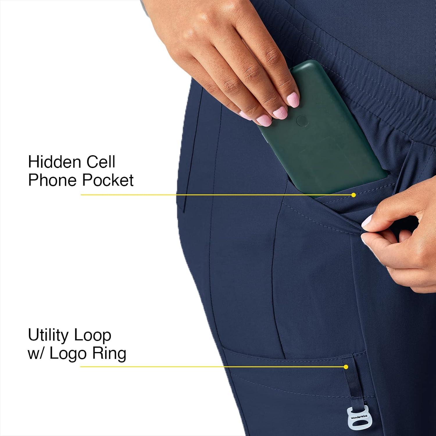 WonderWink Women’s W123 Maternity Jogger Scrub Pant(Navy)