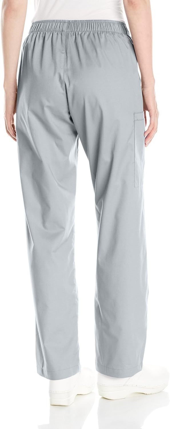 Wink Scrubs for Women, Boundless, Classic Wide Leg Cargo Pants with Full Drawstring and 8 Pockets(Grey)