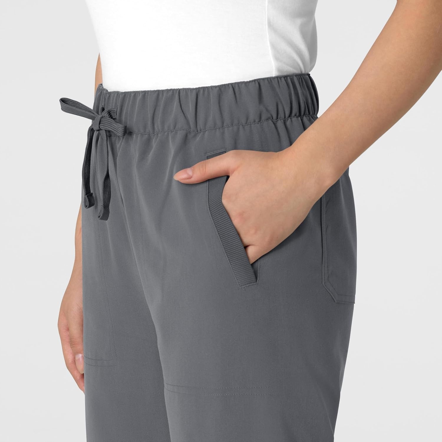 Wink Women’s Women’s Stovepipe High-Low Hem Scrub Pant(Pewter)
