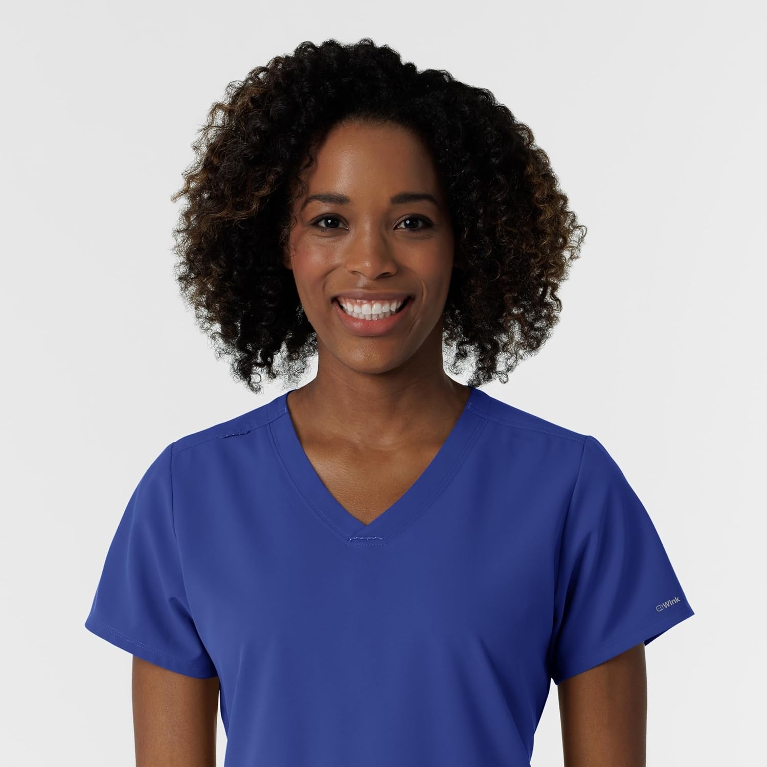 Wink Women’s Women’s V-Neck Scrub Top(Galaxy Blue)