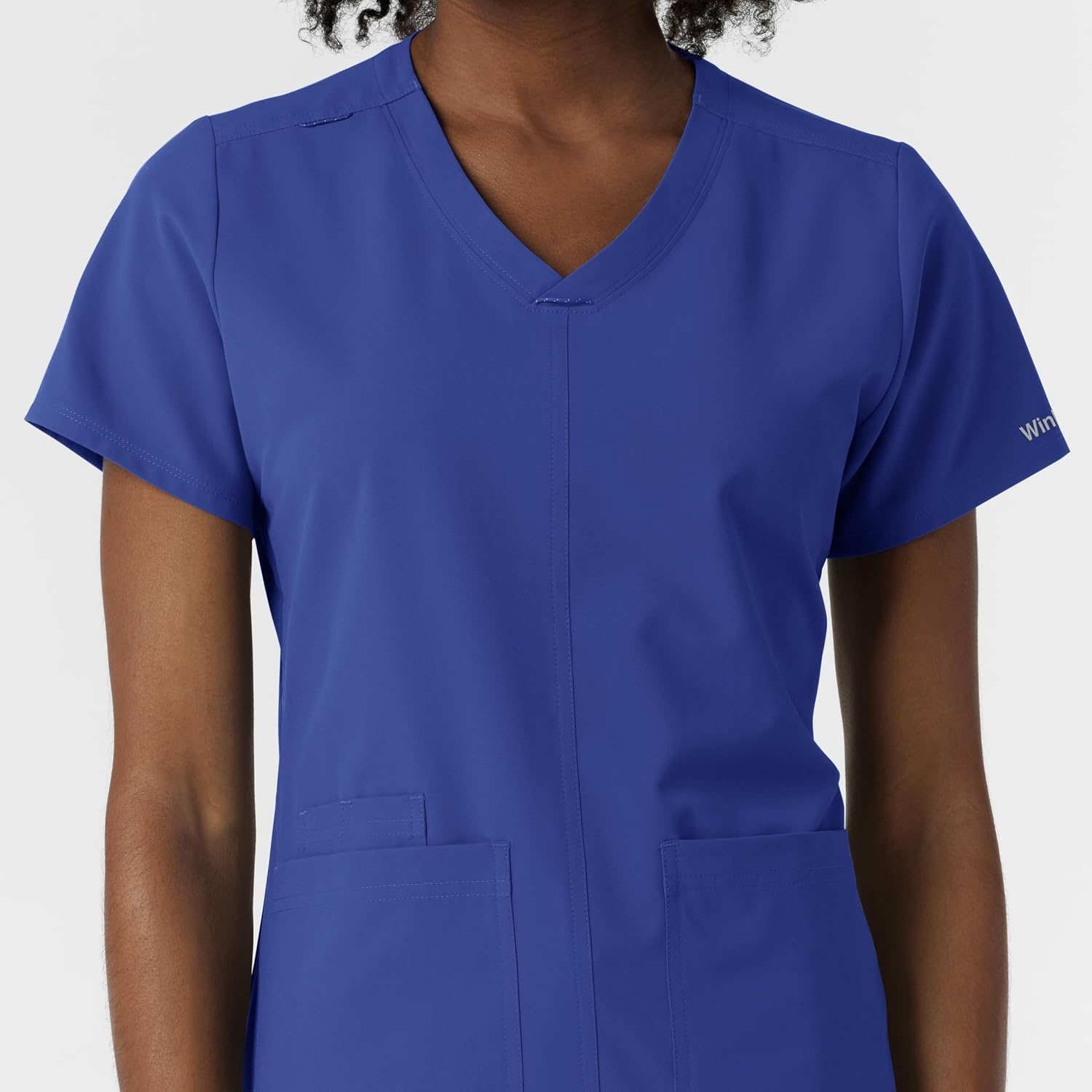 Wink Women’s Women’s V-Neck Scrub Top(Galaxy Blue)