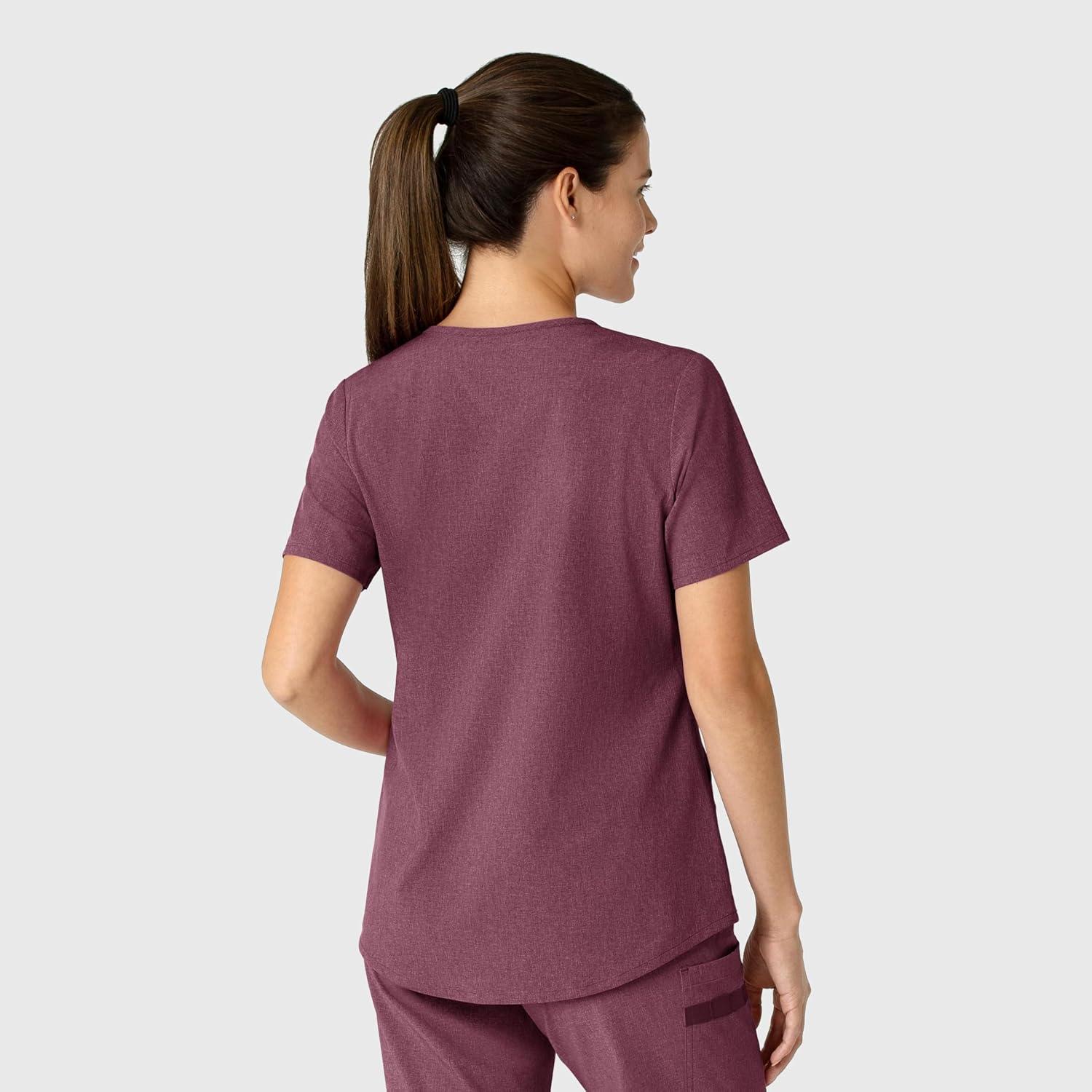 Wink Womens Scrub Top(Wine Heather)