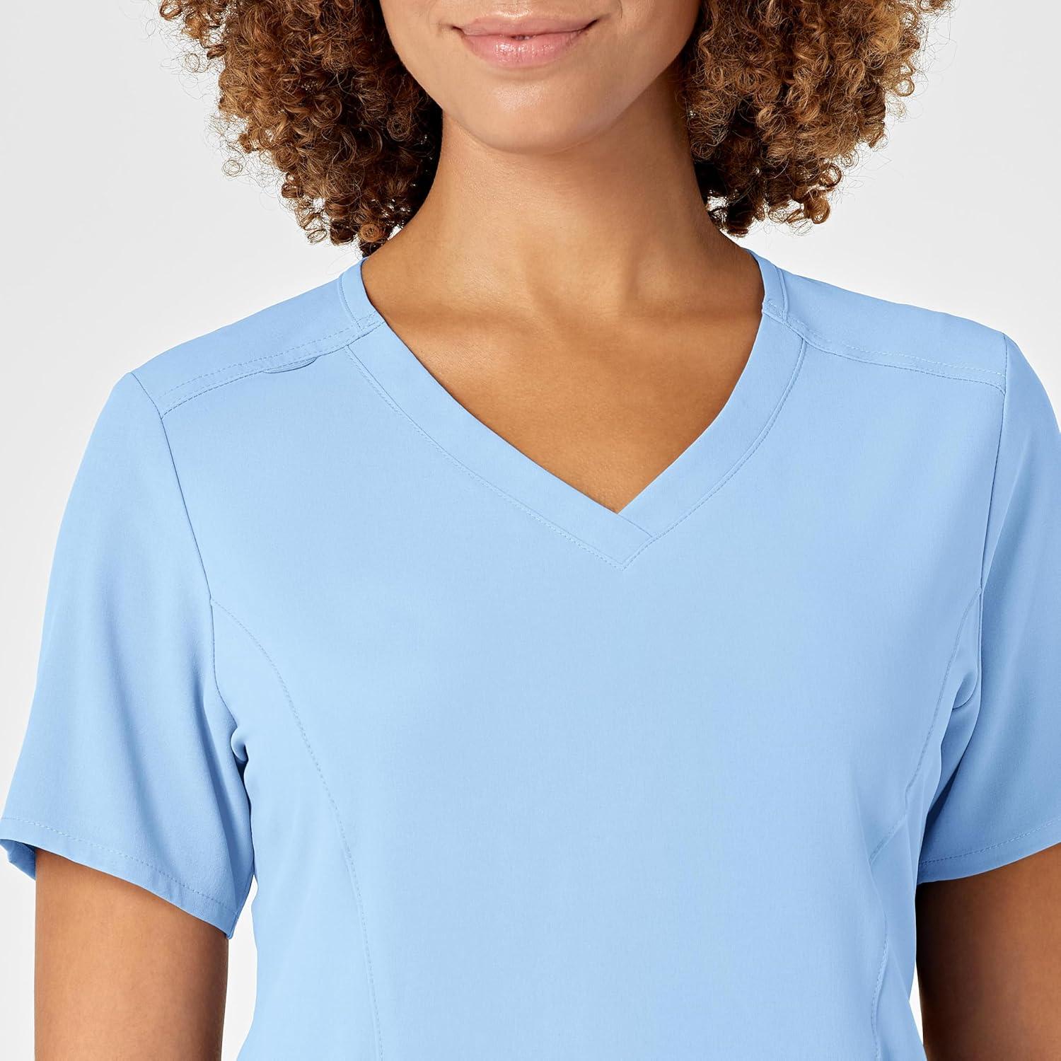 WINK Womens Scrub Top(Powder Blue)