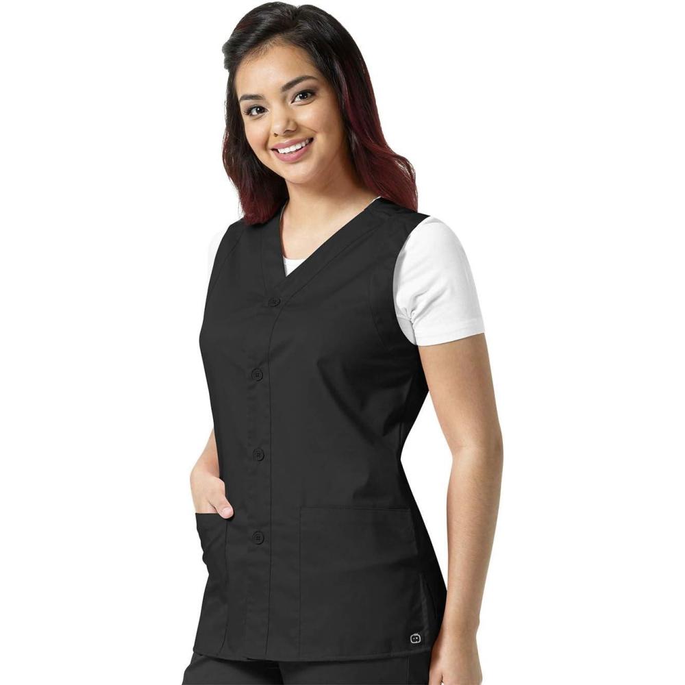 WonderWork WonderWink Unisex Vest’ (XXX-Large, Black)