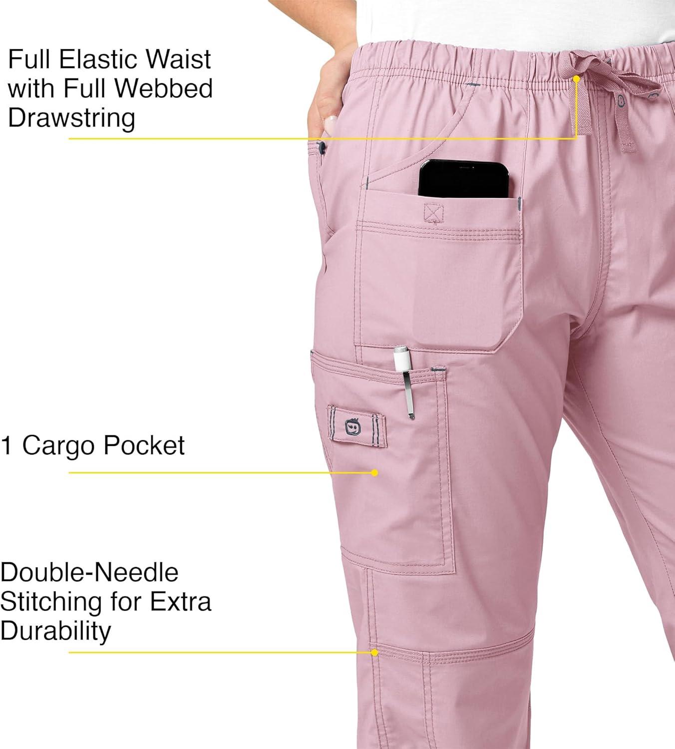 WonderWink Women’s Wonderflex Faith Scrub Pant(Rose Blush)