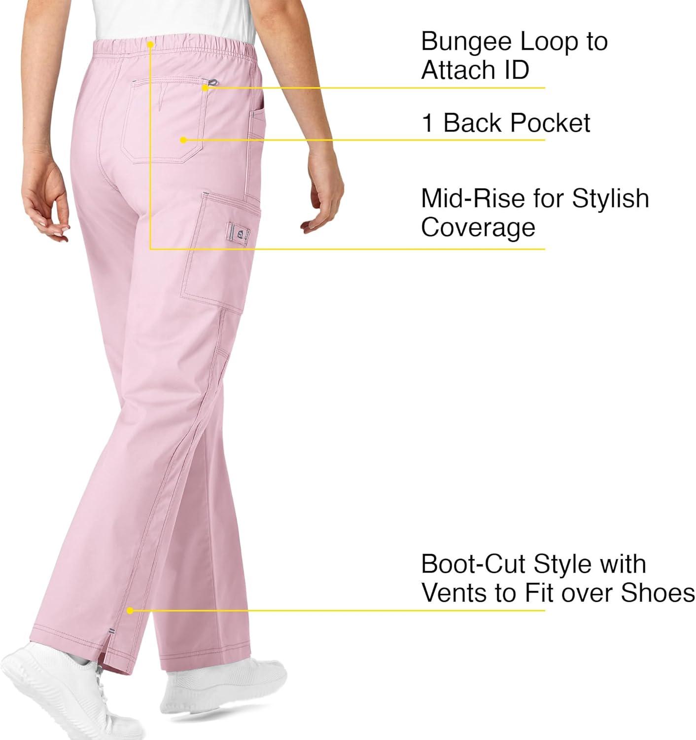 WonderWink Women’s Wonderflex Faith Scrub Pant(Rose Blush)